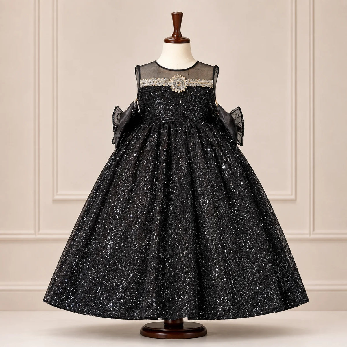 Midnight Noir Sequin Ball Gown