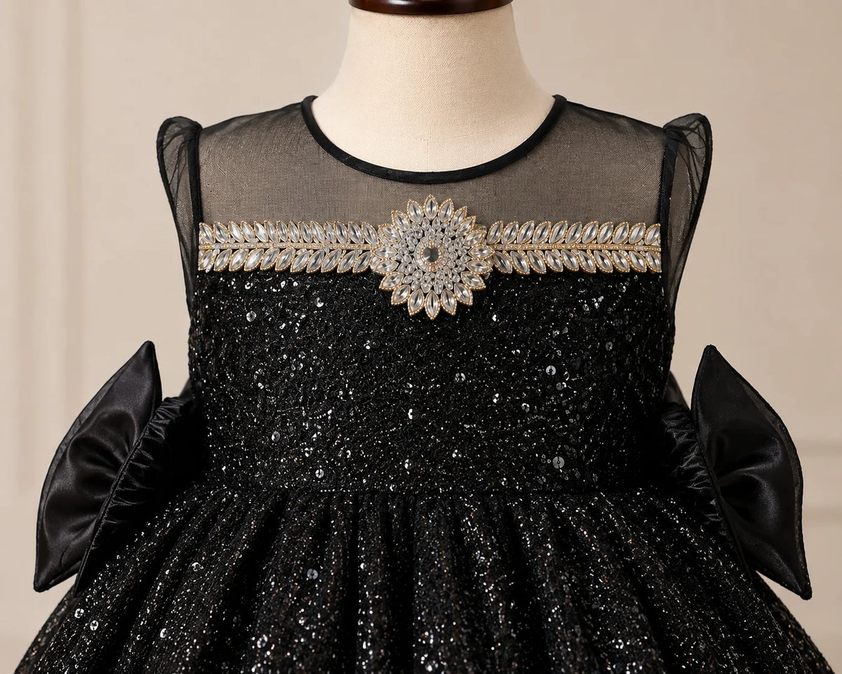 Midnight Noir Sequin Ball Gown