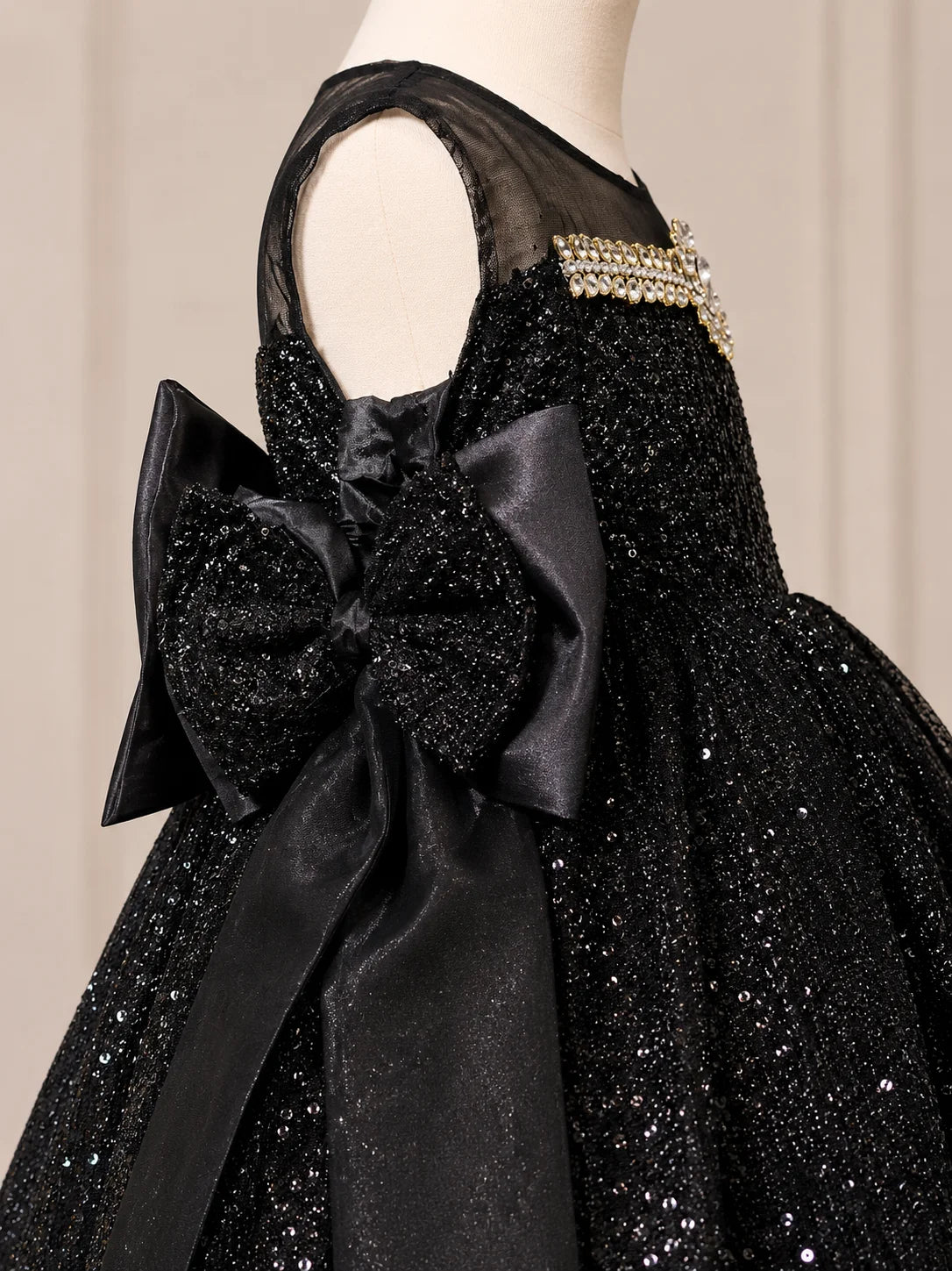 Midnight Noir Sequin Ball Gown